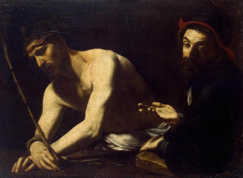 CARACCIOLO, Giovanni Battista Christ and Caiaphas oil painting picture